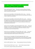 C427 Topic 3 Questions and Correct Answers 2025-2026 Updated&period;