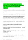 C427 - Technology Applications in Healthcare Pre-Assessment Questions and Correct Answers 2025-2026 Updated&period;