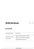 LEB 320F Online Final Exam Complete Study Guide 2025&sol; 2026 with Practice Questions and Verified Solutions