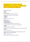 Certified Personal Trainer Final Exam  &lpar;2025&sol;2026 Latest Update&rpar; &vert; Complete Exam  Prep & Verified Practice Q&A PDF