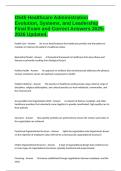 D545 Healthcare Administration Evolution&comma; Systems&comma; and Leadership Final Exam and Correct Answers 2025-2026 Updated&period;