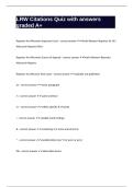 LRW Citations Quiz with answers graded A&plus;
