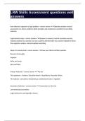 LRW Skills Assessment questions well answers