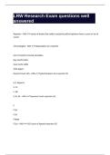 LRW Research Exam questions well answered