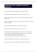 LRW Quiz with complete solutions graded A&plus;