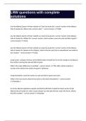 LRW questions with complete solutions