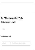 F&period;A&period;C&period;E Fundamentals of Code Enforcement Level I 2025-2026 Complete Practice Questions ANSWERS ALL CORRECT