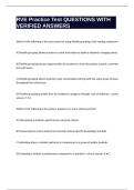 RVE Practice Test QUESTIONS WITH VERIFIED ANSWERS