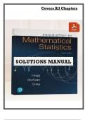 Solution Manual to Introduction to Mathematical Statistics 8th Edition by Hogg&comma; 2018