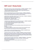 CMT Level 1 Study Guide Questions and Answers Best rated A&plus; Guaranteed Success Latest Update