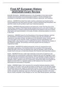 Final AP European History  2025&sol;2026 Exam Review 
