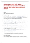 Epidemiology PHC 6001&colon; Exam 1 Review Questions and Answers Best rated A&plus; Guaranteed Success Latest Update