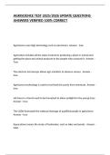 AGRISCIENCE TEST 2025&sol;2026 UPDATE QUESTIONS ANSWERS VERIFIED 100&percnt; CORRECT
