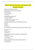 TEWLS 410 Exam Questions and Answers with  Complete Solution