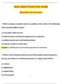 NHA CMAA Practice Exam&colon; Medical Administrative Assistant Test Prep 20252026