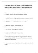 CMT MO STATE ACTUAL EXAM PAPER 2026 QUESTIONS WITH SOLUTIONS GRADED A&plus;