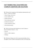 CMT TRAINING FINAL EXAM PAPER 2026 COMPLETE QUESTIONS AND SOLUTIONS