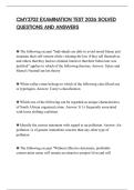 CMY3702 EXAMINATION TEST 2026 SOLVED QUESTIONS AND ANSWERS