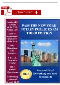 New York Notary Public Practice Test 1 &lpar;2025&rpar; &vert; Verified Questions & Answers for Exam Success