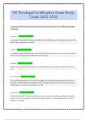 NC Paralegal Certification Exam Study Guide 2025-2026