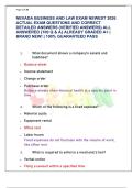 NEVADA BUSINESS AND LAW EXAM NEWEST 2026  ACTUAL EXAM QUESTIONS AND CORRECT  DETAILED ANSWERS &lpar;VERIFIED ANSWERS&rpar; ALL  ANSWERED &lbrace;100 Q & A&rcub; ALREADY GRADED A&plus; &vert;  BRAND NEW&excl; &vert; 100&percnt; GUARANTEED PASS 