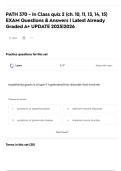 PATH 370 - In Class quiz 2 &lpar;ch&period; 10&comma; 11&comma; 13&comma; 14&comma; 15&rpar; EXAM Questions & Answers &vert; Latest Already Graded A&plus; UPDATE 2025&vert;2026
