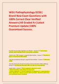  WGU Pathophysiology D236&vert; Brand New Exam Questions with 100&percnt; Correct Clear Verified Answers&vert;All Graded A&plus;&vert;Latest Premium Update&vert;100&percnt; Guaranteed Success&period;