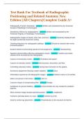 Test Bank For Textbook of Radiographic Positioning and Related Anatomy New Edition &vert;&vert;All Chapters&vert;&vert;Complete Guide A&plus;