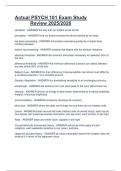 Actual PSYCH 101 Exam Study  Review 2025&sol;2026