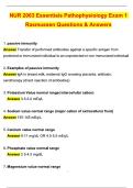 NUR 2063 Pathophysiology Exam 1 questions and answers 20252026