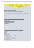Nevada State Barber Board Test Questions and  Answers 2023&sol;2024 