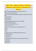 WGU C784 - Applied Healthcare Statistics  Objective Assessment &num;1&comma; Questions and  Answers 