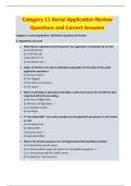 Category 11 Aerial Application Review  Questions and Correct Answers 