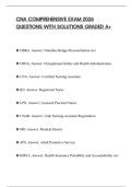 CNA COMPREHENSIVE EXAM 2026 QUESTIONS WITH SOLUTIONS GRADED A+