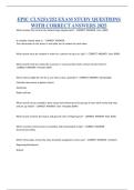 EPIC CLN251&sol;252 EXAM STUDY QUESTIONS WITH CORRECT ANSWERS 2025