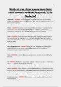 Medical gas class exam questions with correct verified Answers&vert; 2026 Updated