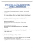 EPIC NURSE EXAM QUESTIONS WITH CORRECT ANSWERS 2025