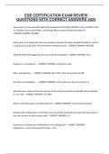 ESB CERTIFICATION EXAM REVIEW QUESTIONS WITH CORRECT ANSWERS 2025