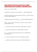 ESB CERTIFICATION EXAM STUDY GUIDE QUESTIONS WITH CORRECT ANSWERS 2025