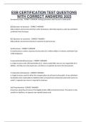 ESB CERTIFICATION TEST QUESTIONS WITH CORRECT ANSWERS 2025
