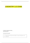 CHEMISTRY 115 QUESTIONS & ANSWERS&vert; GRADE A&vert; 100&percnt; CORRECT 