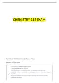 CHEMISTRY 115 EXAM 3 MATERIAL QUESTIONS & ANSWERS