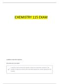 CHEMISTRY 115 - EXAM 2 UWRF VERIFIED QUESTIONS & CORRECT ANSWERS A&plus; GRADED 2025&sol;2026
