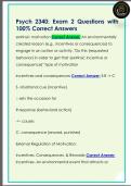 Psych 2340&colon; Exam 2 Questions with  100&percnt; Correct Answers