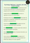 Psychology 2340 Exam 1 Questions with 100&percnt;  Correct Answers
