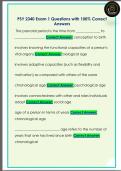 PSY 2340 Exam 1 Questions with 100&percnt; Correct  Answers
