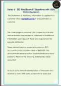 Series 6 - STC Final Exam 07 Questions with 100&percnt;  Correct Answers