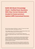   NURS 350 Week 9 Knowledge Check &vert; Verified Exam Questions With Clear Correct Answers&vert;All Graded A&plus;&vert;Latest premium Update&vert;100&percnt; Guaranteed Success&period;