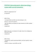 FCCN II-Hemodynamic pharmacology exam with correct answers