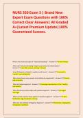 NURS 350 Exam 3 &vert; Brand New Expert Exam Questions with 100&percnt; Correct Clear Answers&vert; All Graded A&plus;&vert;Latest Premium Update&vert;100&percnt; Guaranteed Success&period;